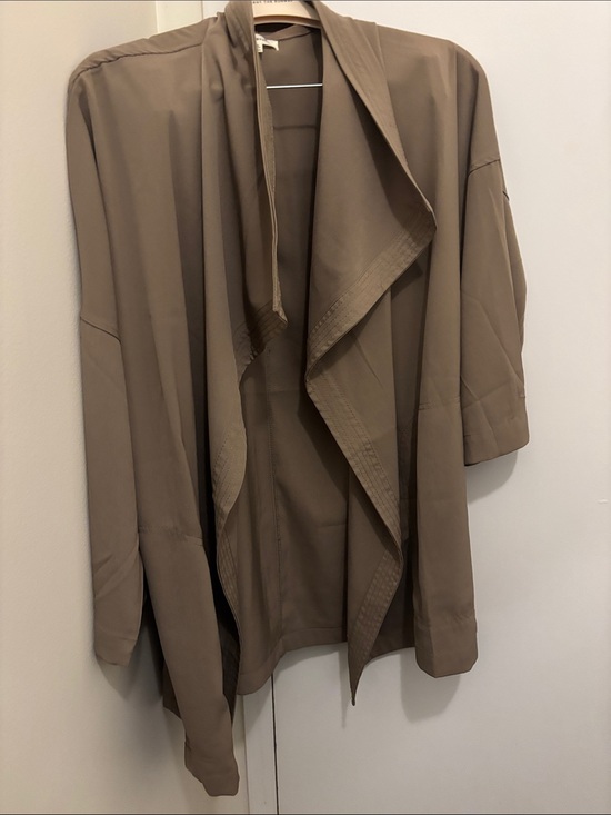 Max Studio Jackets & Blazers - Max Studio Taupe Open-Front Trench Jacket